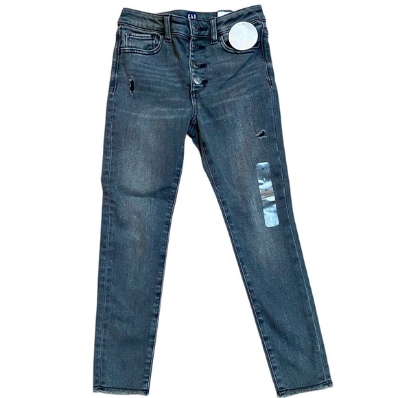 GAP Other - GAP Denim Girls High Rise Ankle Jegging 8 Gray Wash Stretch Skinny Jeans NWT